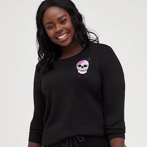 Torrid active wear pink skull sweatshirt size 3x